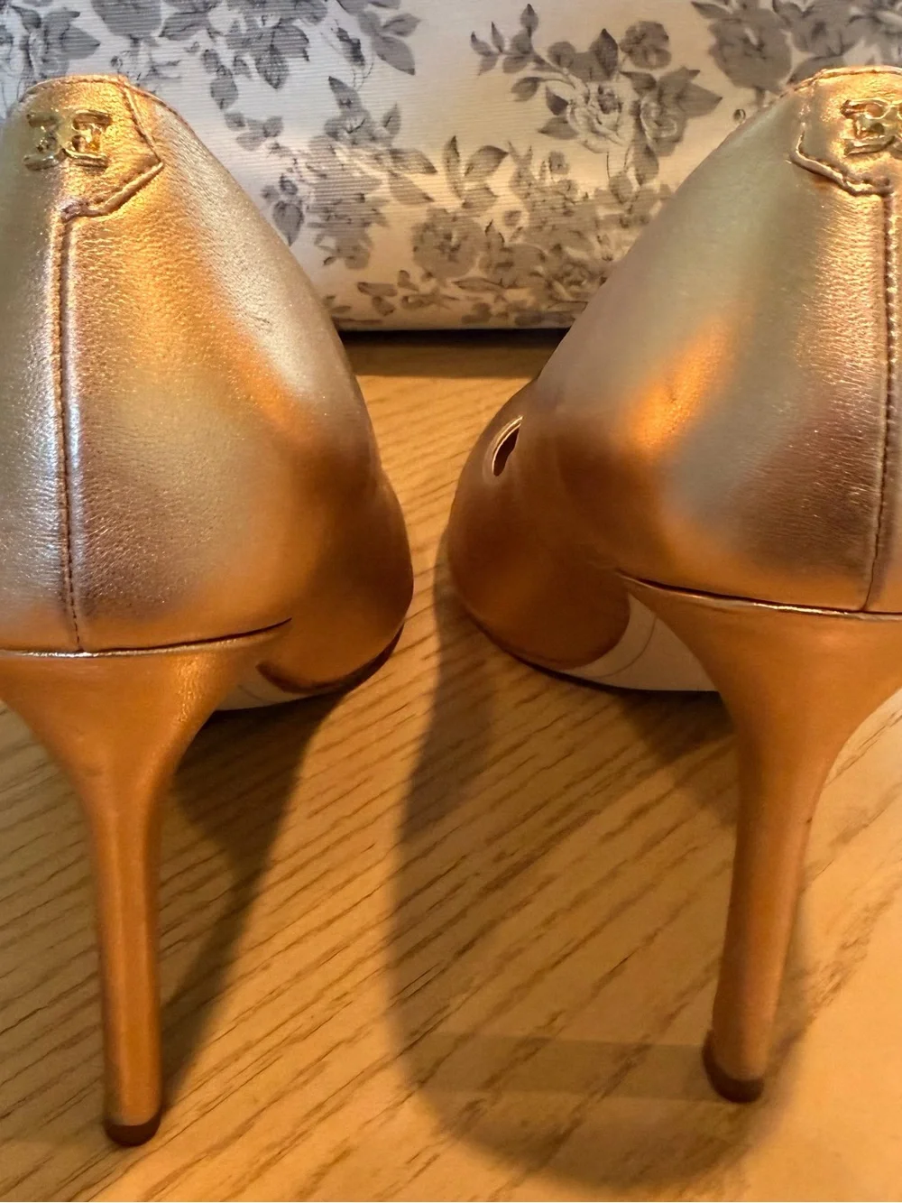 Sam Edelman Metallic Gold Pointed Pump